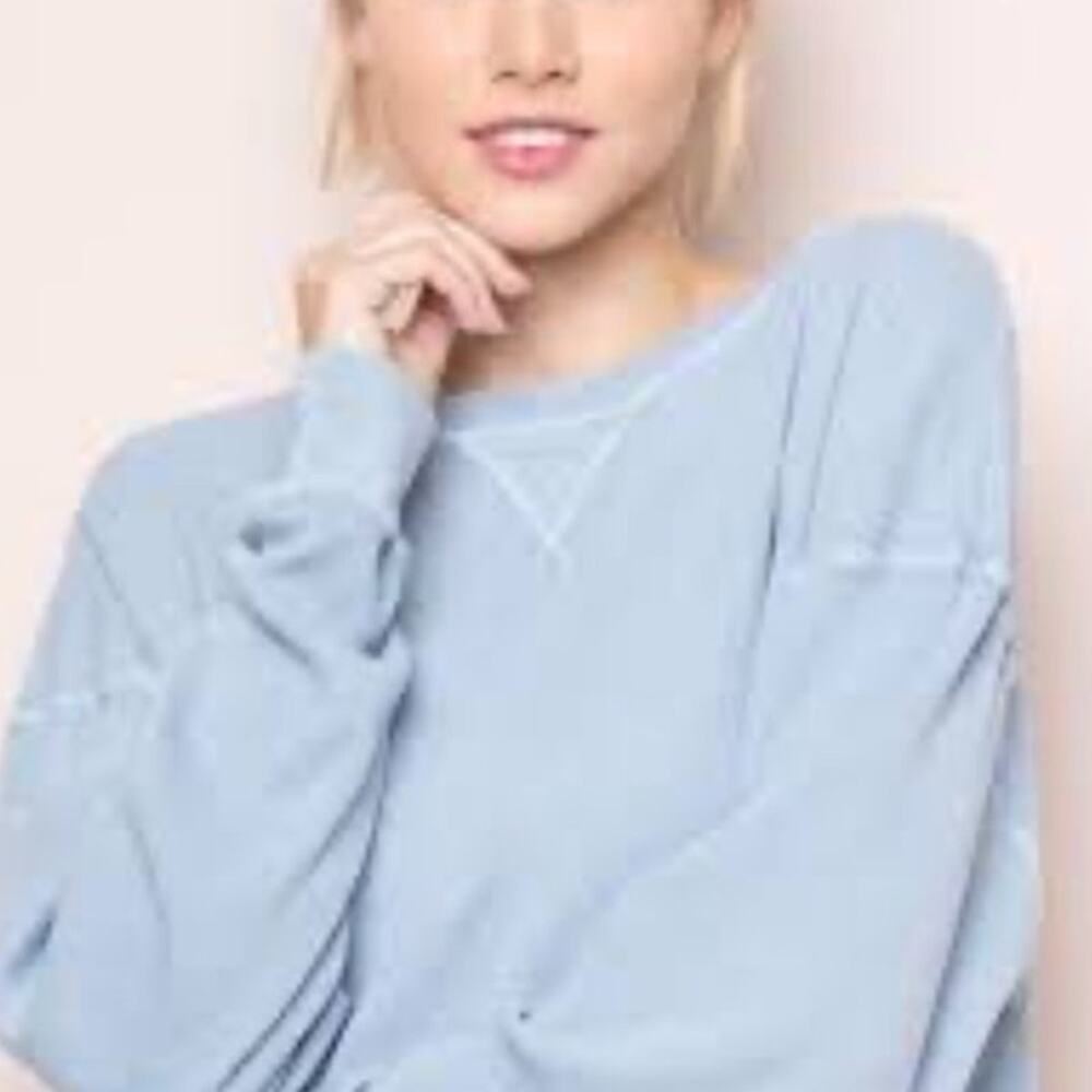 Brandy Melville Blue Thermal Top one size